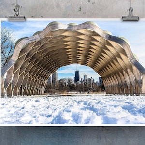 Lincoln Park Pavilion Chicago Fotografie Digitaldrucke Chicago-Wand-Dekor-Kunst-Fotos Chicago Chicago Lincoln Park Zoo Bilder Winter