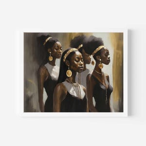 Black Women, Black Art Prints for Wall Decor, African American Digital Prints, Afrocentric Home Decor, Melanin Wall Art, Black Women Art