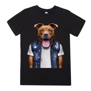 Staffy Kids Tee, staffordshire bull terrier, staffy tshirt, animal tees, fun kids tees, staffordshire bull terrier print, unique gift image 4