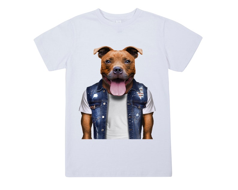 Staffy Kids Tee, staffordshire bull terrier, staffy tshirt, animal tees, fun kids tees, staffordshire bull terrier print, unique gift image 3