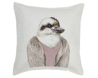 Kookaburra Linen Cushion Cover