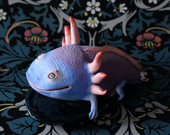 Axolotl - Axolotl sculpture - Salamander - Whimsical - Cute