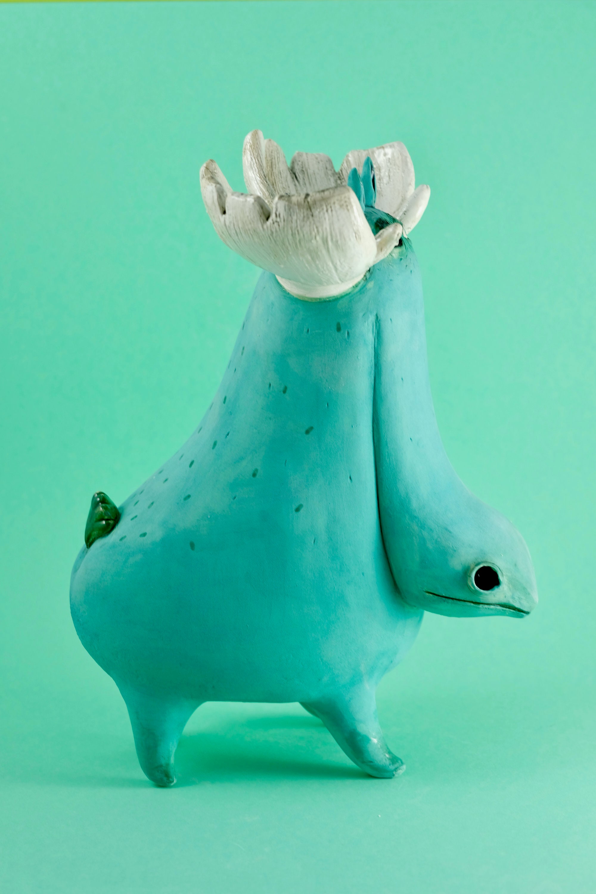 Ceramic sculpture Ceramic Figurine Moose Sculpture Deer Etsy