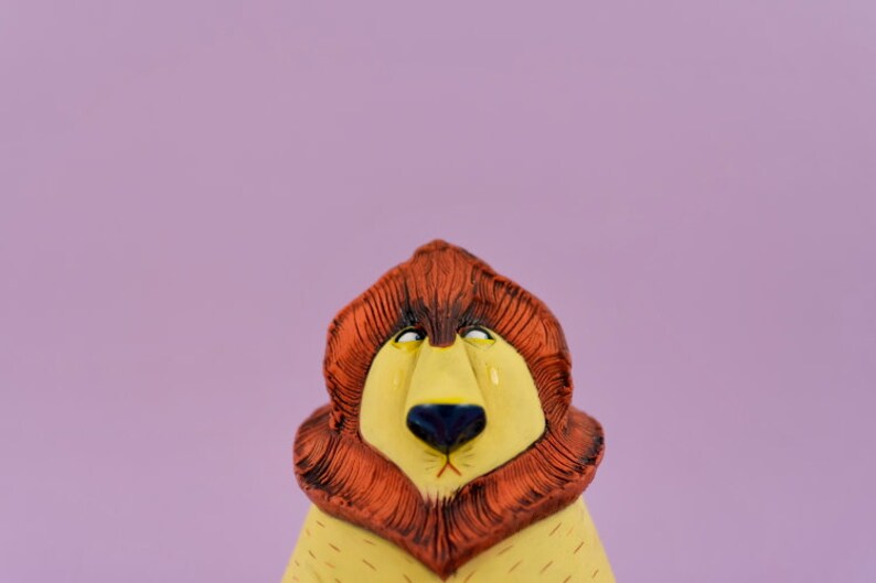 Ceramic Sculpture Ceramic Figurine Lion Handmade Unique gift Home Decor image 9