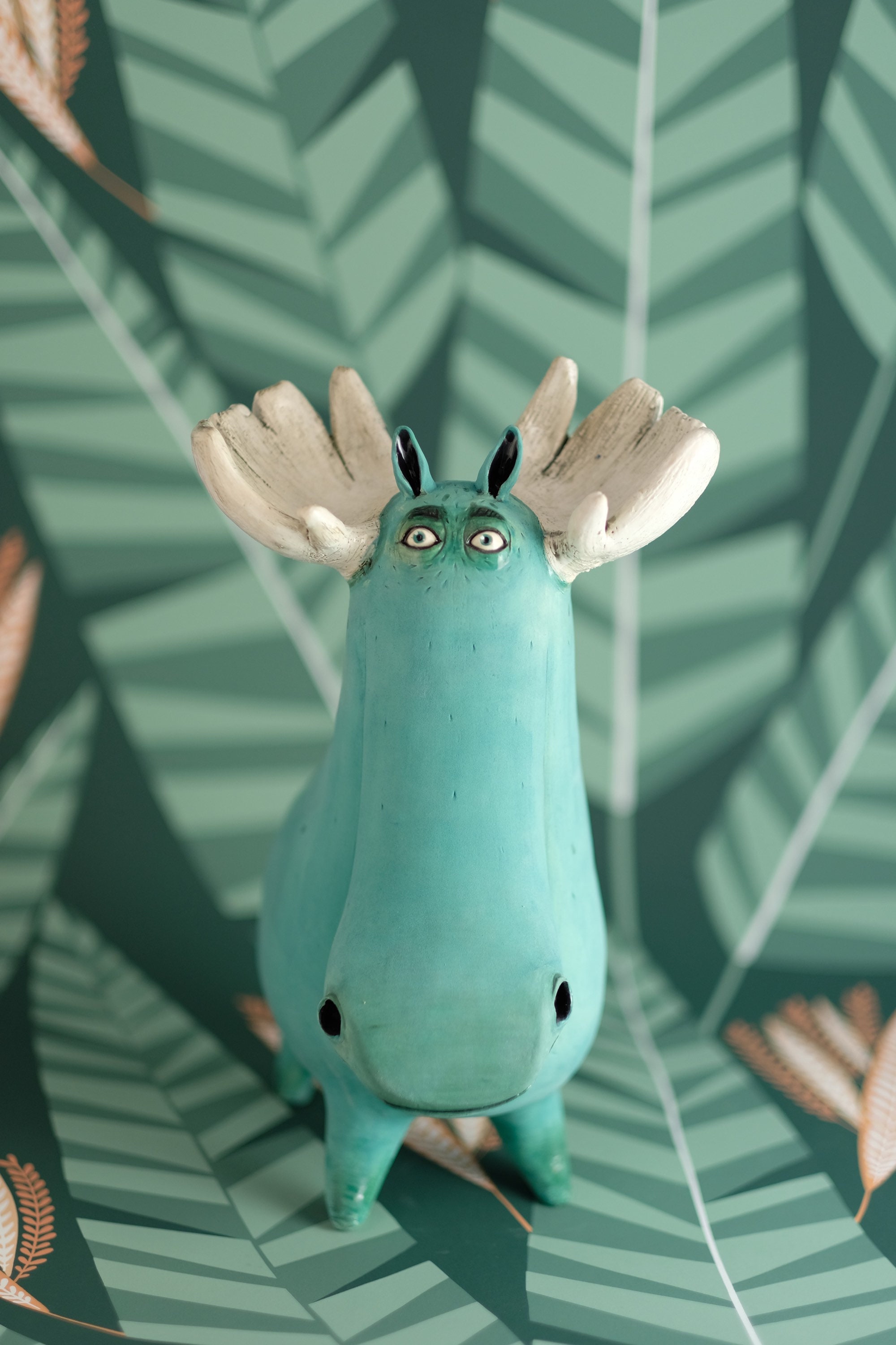 Ceramic sculpture Ceramic Figurine Moose Sculpture Deer Etsy