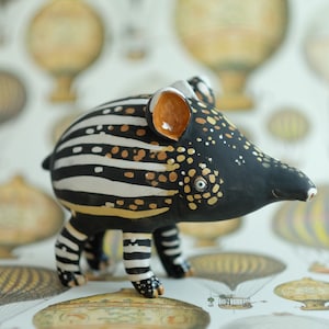 Ceramic Sculpture - Figurine - Tapir - Animal Sculpture - Unique Gift - Home Decor