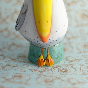Ceramic Sculpture Ceramic Figurine Seagull Bird Sculpture Unique gift Handmade Home Decor image 5
