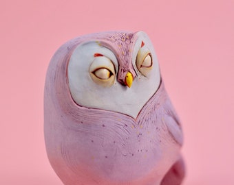 Owl figurine - Owl sculpture - Ceramic sculpture - Home decor - Unique gift