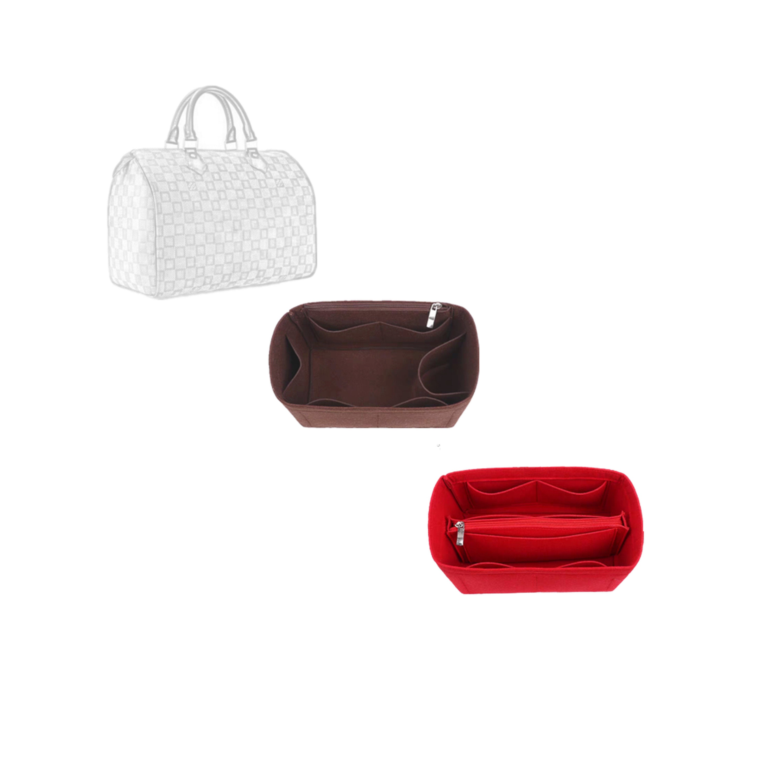 AlgorithmBags Organizador de bolso | diseñado para Louis Vuitton LV Speedy  30 35 40 25 | Divisor moldeador de lujo (25, rojo)