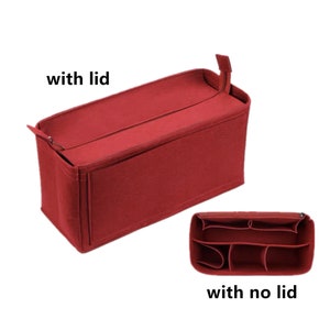  NC LV Onthego insert,LV Onthego PM/MM/GM insert, LV Onthego  organizer (MM no lid, Red) : Clothing, Shoes & Jewelry