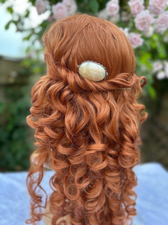 Vintage Mother of Pearl Bridal Hair Comb, up Cycled Wedding  display picture 2