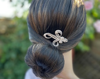 Art Deco Bridal Hair Comb - Upcycled Vintage Wedding Hair Accessory