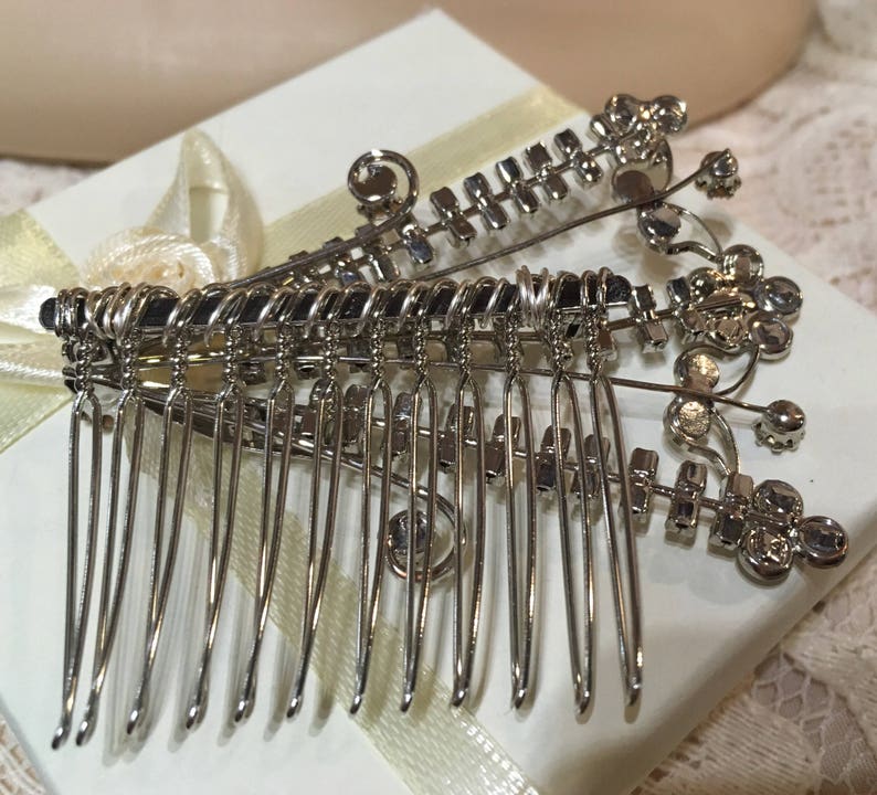 Wedding Hair Accessories Bridesmaid Vintage Diamante Hair Comb- Vintage Bridal Prom Hair Comb