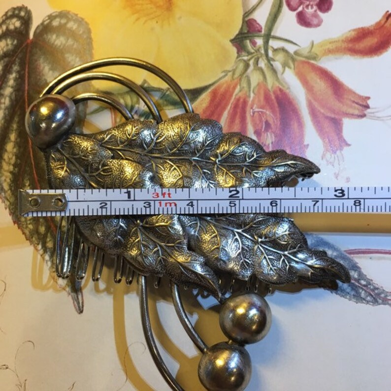 Vintage Leaves /& Berry Large Hair Comb- Leaves Design Wedding Hair Accessories Prom Hair Comb Vintage Bridal Bridesmaid