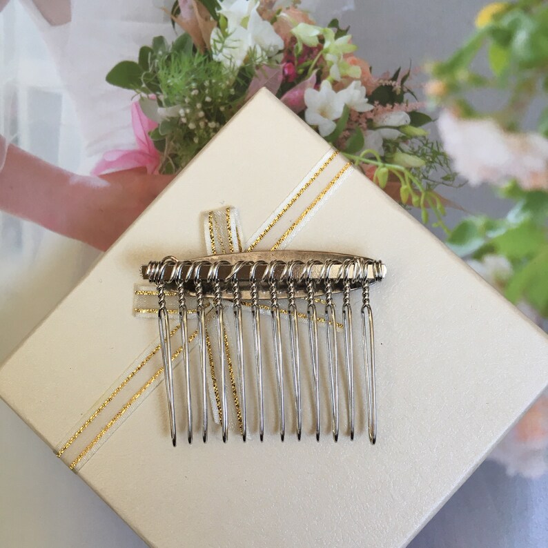 Sterling Silver Hair Comb Vintage Design Bridal Bridesmaid Prom Wedding Hair Accessories