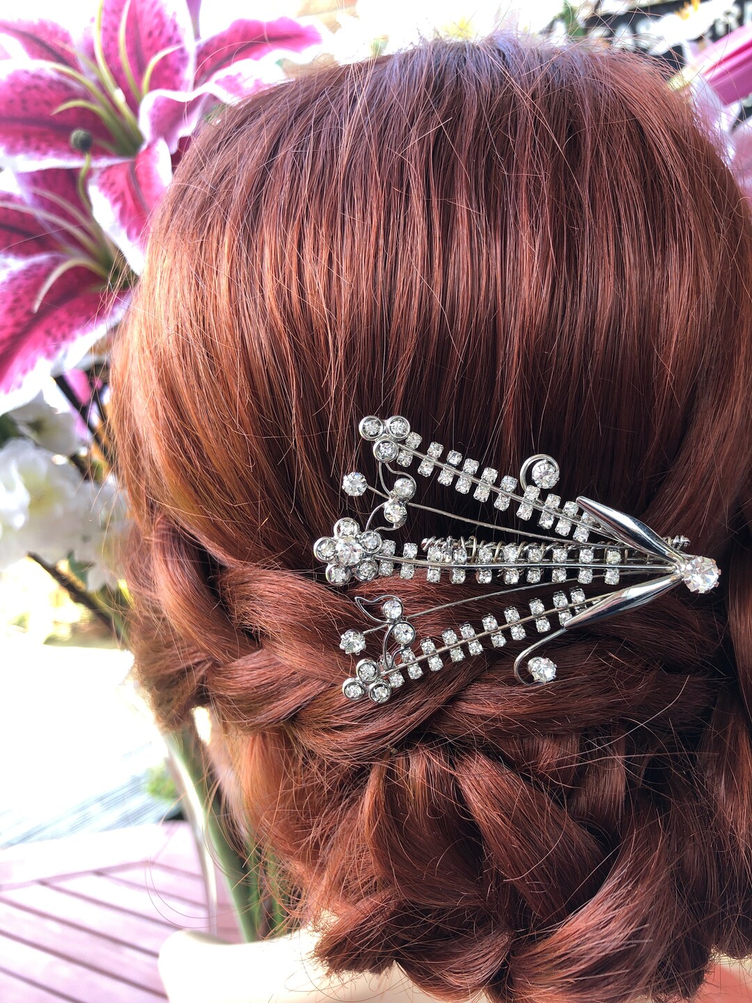 Crystal Hair Piece, Diamante Hair Comb, Vintage Bridal Accessory, , Prom Hair Comb, Wedding Hair