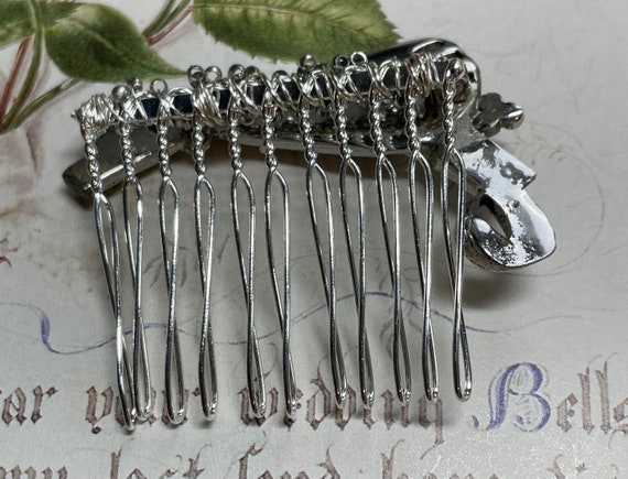 Hair Bow, Vintage Marcasite Hair Comb, Up Cycled … - image 7