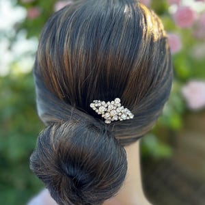 Upcycled Vintage Bridal Hair Comb, A Clear Crystal Hair Accessory, Unique Wedding Headpiece Handmade In The UK