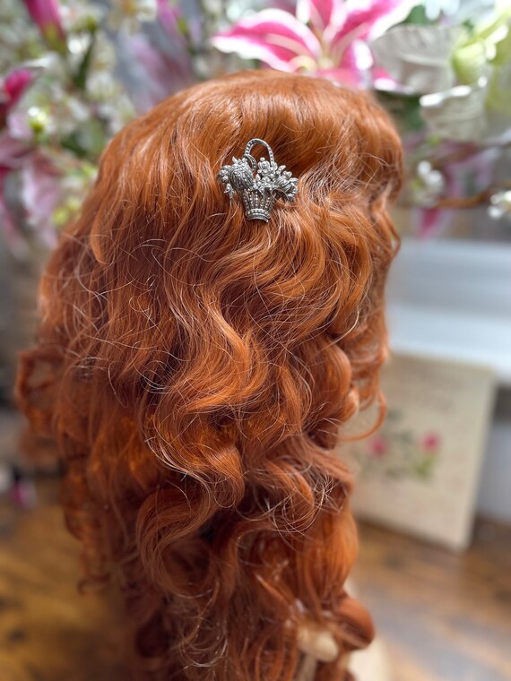 Vintage Marcasite Bridal Hair Comb, Up Cycled Hai… - image 5