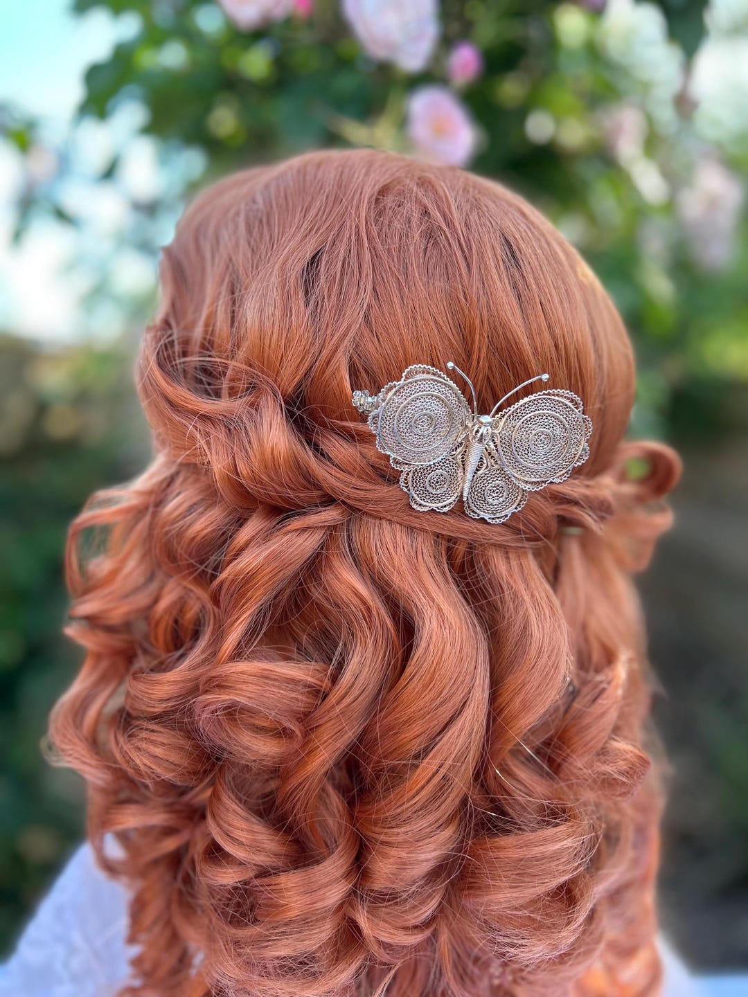 4er-Set Vintage Haarkämme Mit Schmetterling – Gold & Silber, Für Hochzeit & Alltag