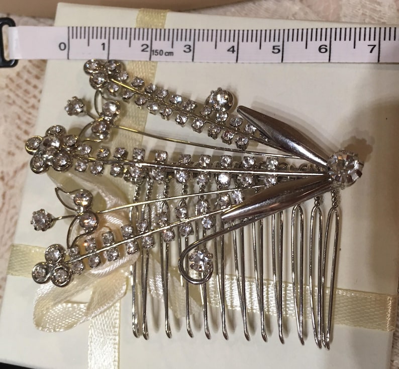 Wedding Hair Accessories Bridesmaid Vintage Diamante Hair Comb- Vintage Bridal Prom Hair Comb