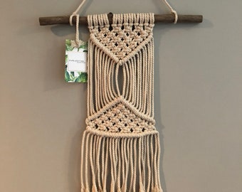 Boho Handmade Macrame Wall Hanging - Natural Cotton