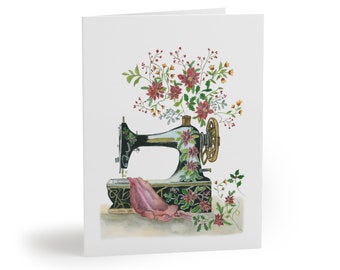 Cards - Holiday Sewing by Claudia Buchanan Greeting cards (8, 16, and 24 pcs)