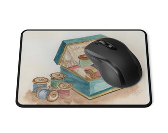 Antique Sewing Box Non-Slip Mouse Pads