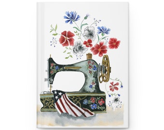 Journal -  Sewing In America Machine  Hardcover Journal Matte Finish