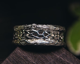 Celtic Filigree Ring -  Silver Knot Ring Vintage Style for Her - Celtic Jewelry Tradition Rings - Handmade Gift for Him - Estate Silver Ring