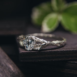 Anel de promessa de coração para ela com diamante simulado em prata esterlina, anel solitário delicado feminino, presente de dia dos namorados