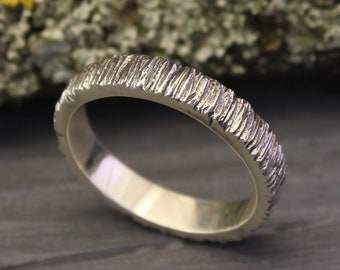 Silver Tree Bark Rings