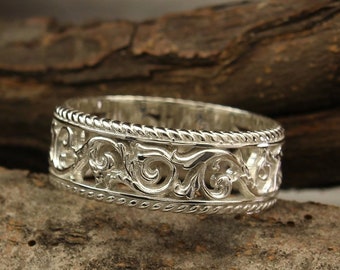 womens vine wedding band