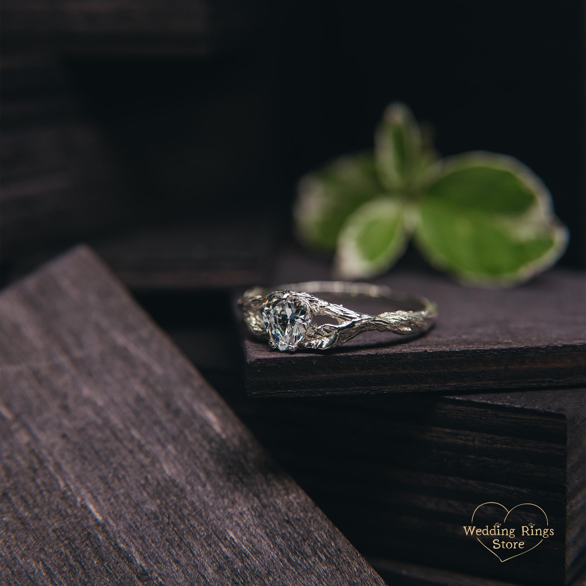 Heart Promise Ring for Her with Simulated Diamond in Sterling Silver, Dainty Solitaire Ring Womens, Valentines Day Gift