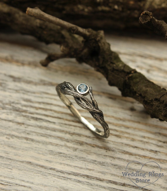 READY TO SHIP: Twig wedding band in 14K white gold, moissanites, AVAILABLE  RING SIZES: 7-9 US | Eden Garden Jewelry™