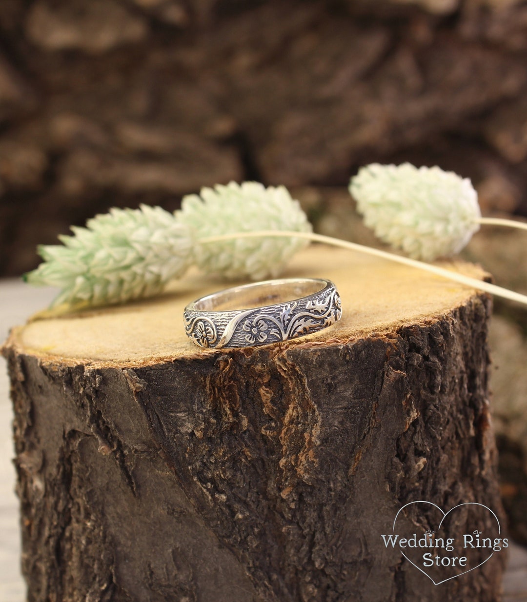 ★TOU★ [Silver925] WE006 Silver vine ring Sterling Silver Vine Ring • Silver Leaf Ring • Rose Vine