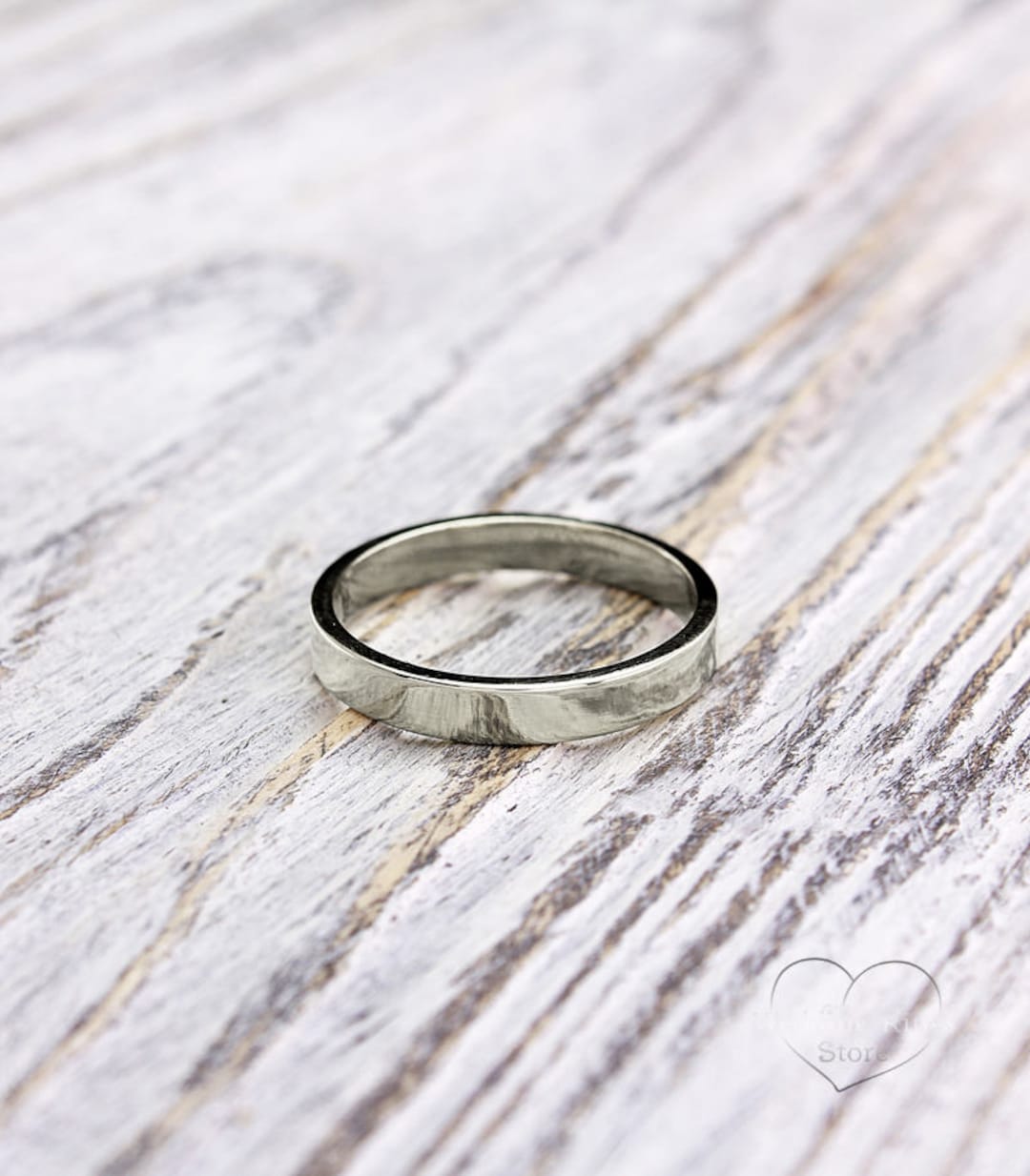 3mm Simple Silver Band Silver Ring Small Silver Band Flat Etsy