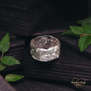 Celtic Wide Silver Ring - Celtic Gemstone Ring for Her - Women Celtic ...