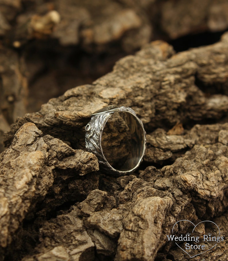 Unique Men's Initial Ring With Shield Engraving Wedding Etsy