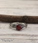 Garnet unique branch engagement ring, Twig engagement ring, Garnet tree bark engagement ring, Women's branch ring, Garnet engagement ring 