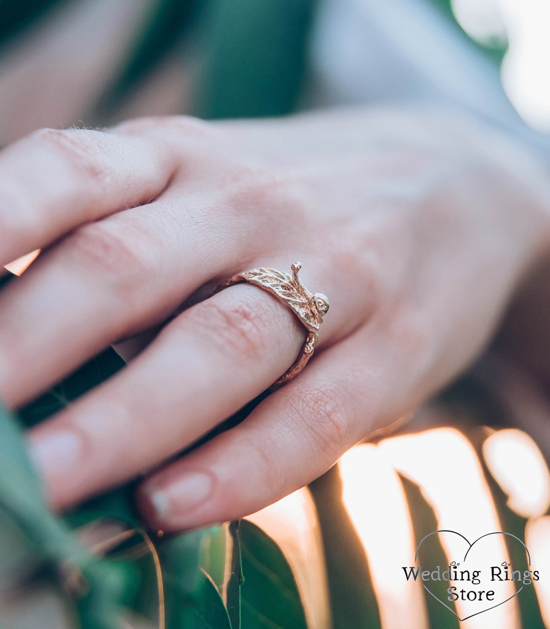 GOLD STRIPE SNAIL RING