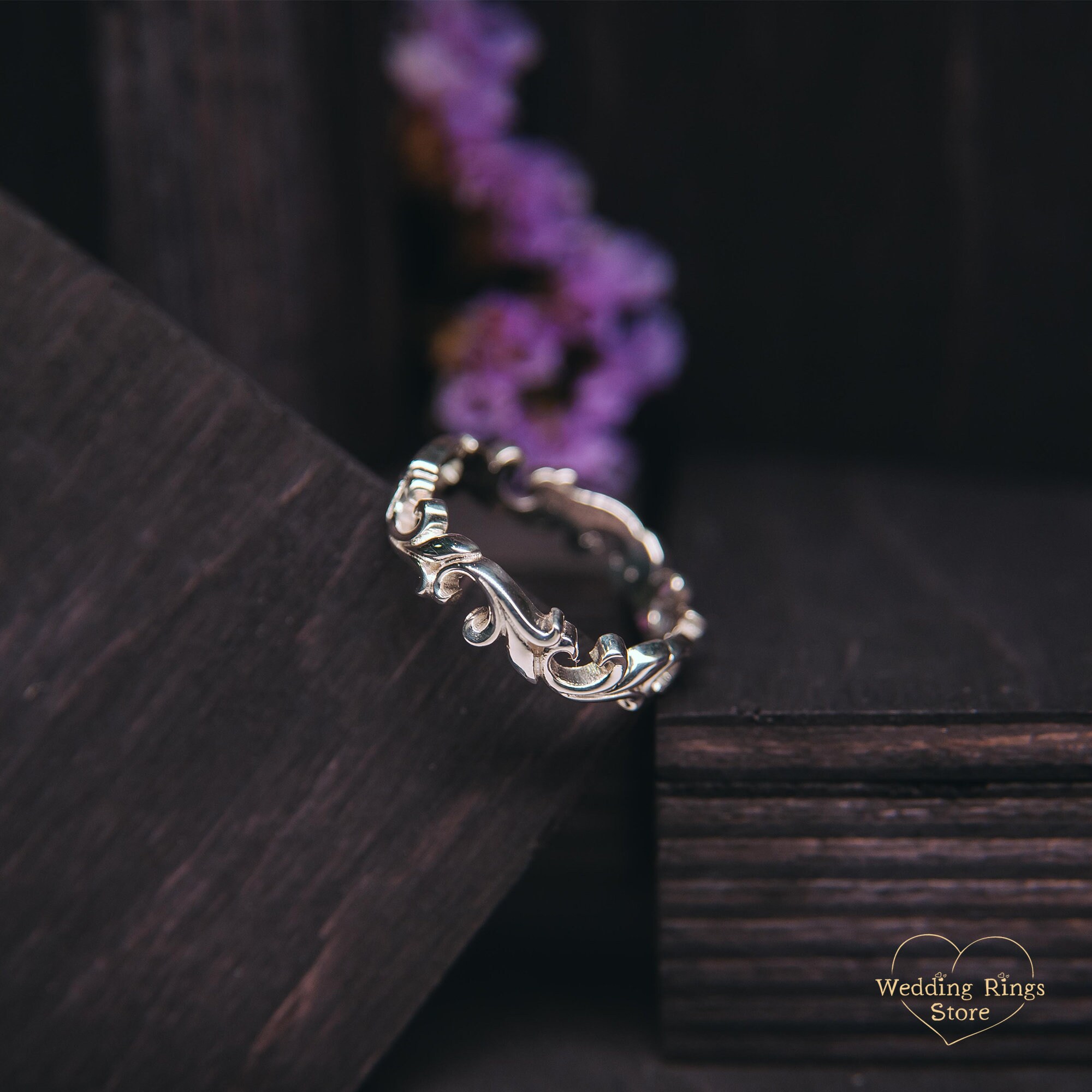 Scrollwork Ring Delicate Scrollwork Ring Vintage Style - Detailed Filigree Ring for Her ...