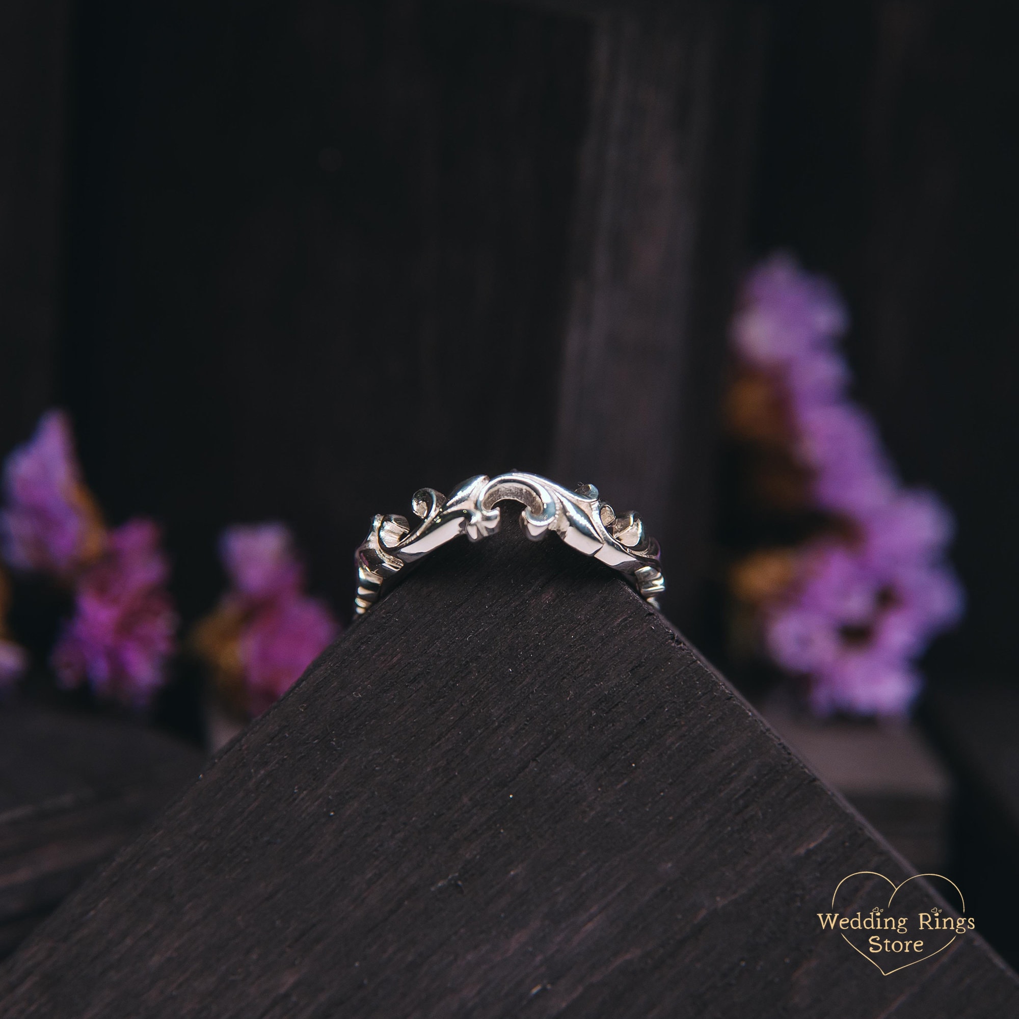 Scrollwork Ring Delicate Scrollwork Ring Vintage Style - Detailed Filigree Ring for Her ...