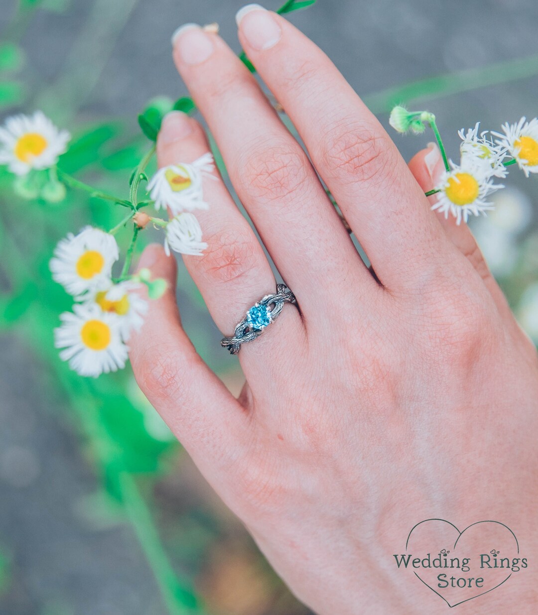 London Blue Topaz Twisted Branch Silver Ring Double Braided Twigs Ring london-blue-topaz-twisted-branch-silver-ring-double-braided-twigs-ring