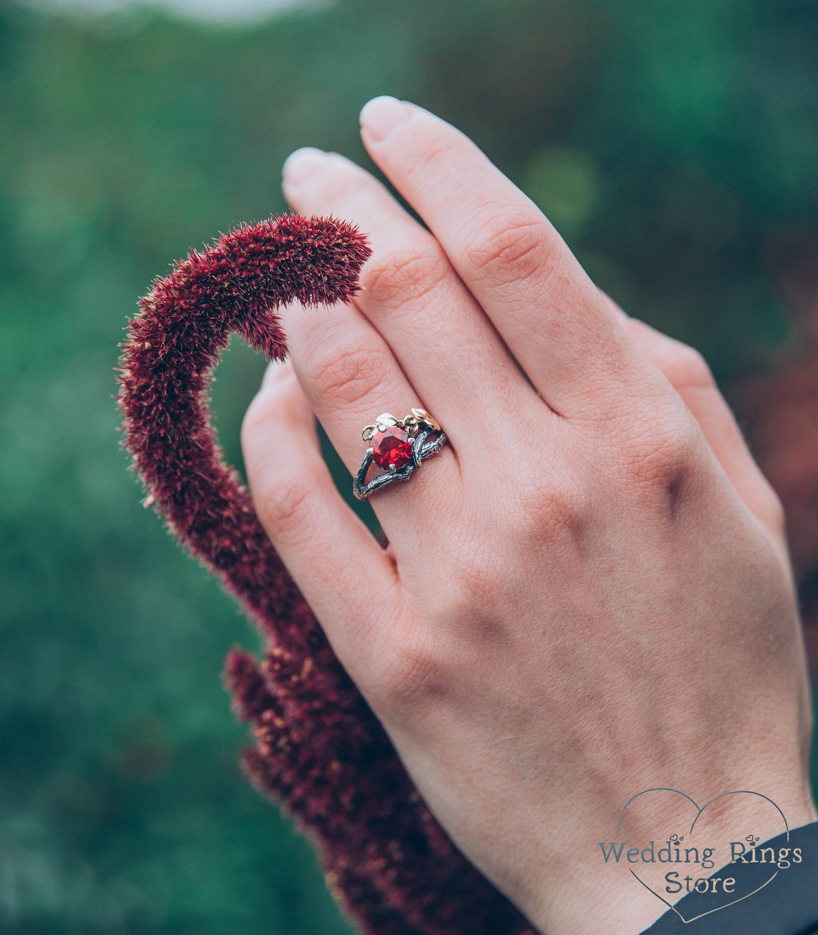 knee length dresses for ladies Interstellar Art Alexandrite Ring Unique Engagement Rings Custom Jewelry 18K White Gold