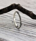 Thin Tree Wedding Band, Women's Small Stackable Ring. Tiny Nature Wedding Ring for Women, Minimalist Tree Bark Ring for Her product logo