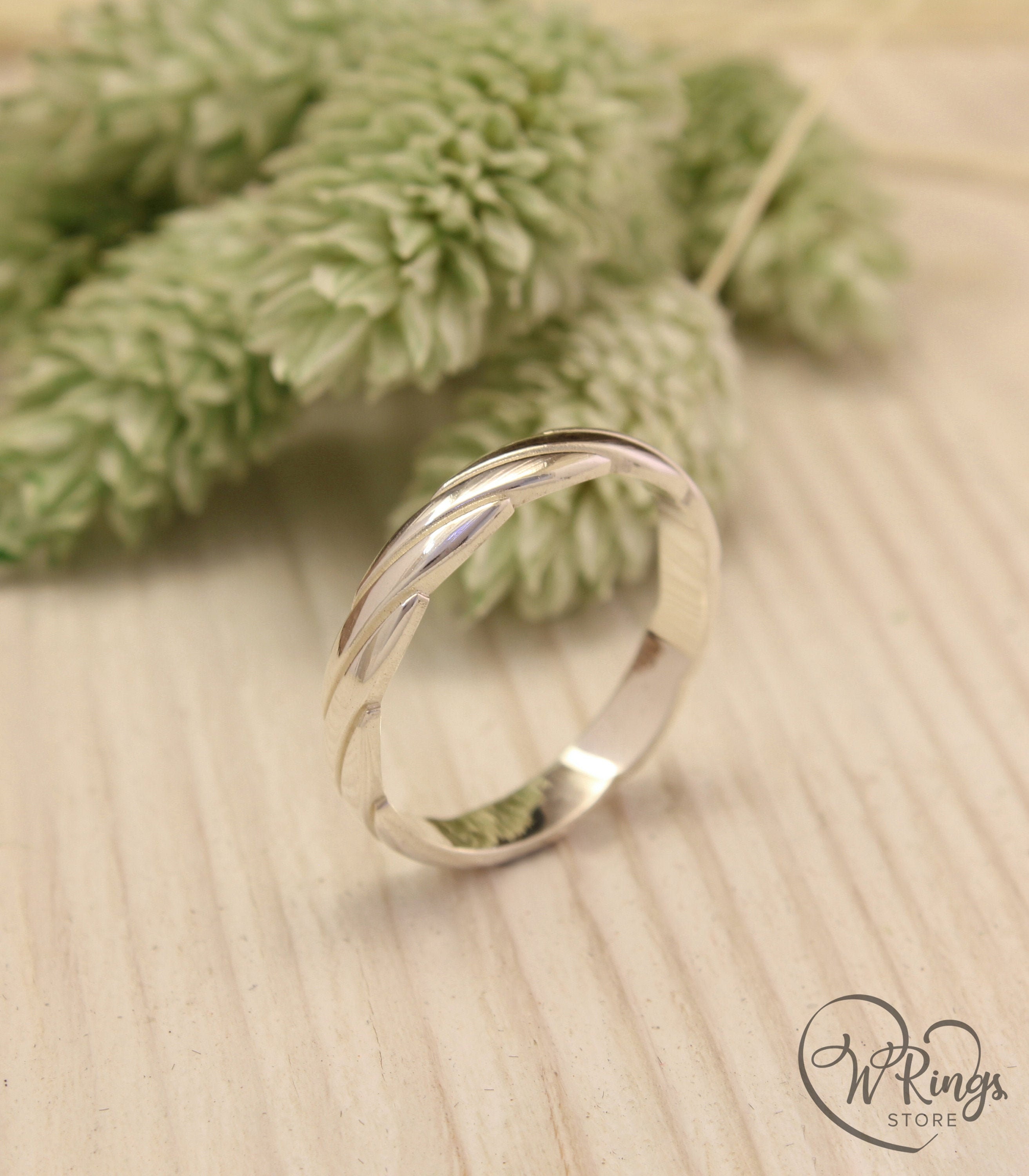 Unusual Twisted Ring Unique Wedding Ring Men's Sterling Etsy