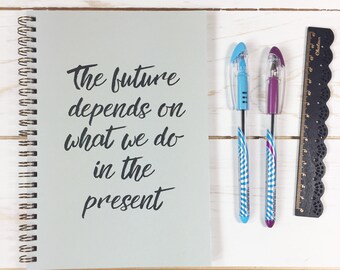 Personalise Notebook | great gift for notebook fans | lovely writing journal - lined, dot grid or plain paper. Handmade A5 spiral notebook