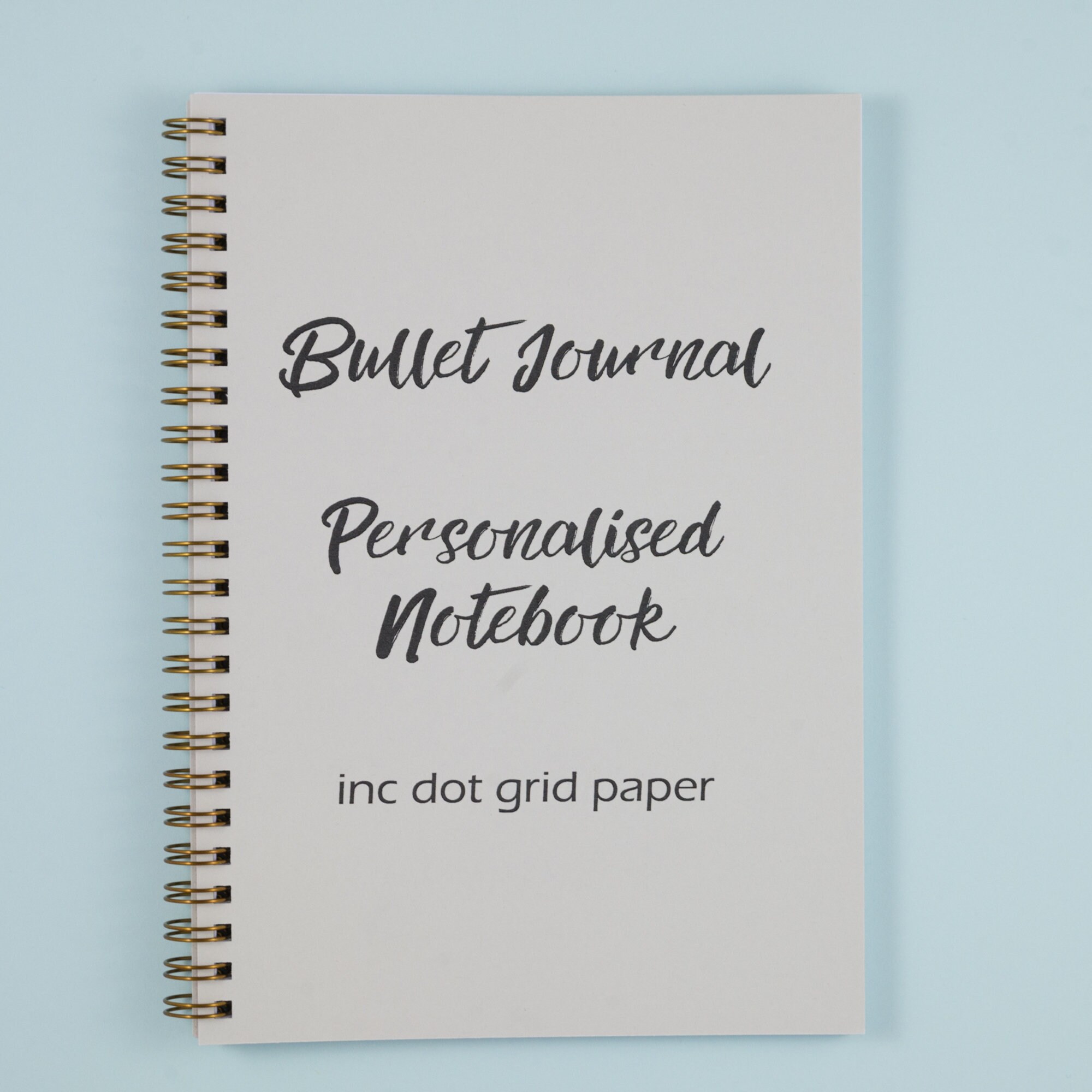 Personalised Bullet Journal in Handwritten Style Font. A5 dot | Etsy
