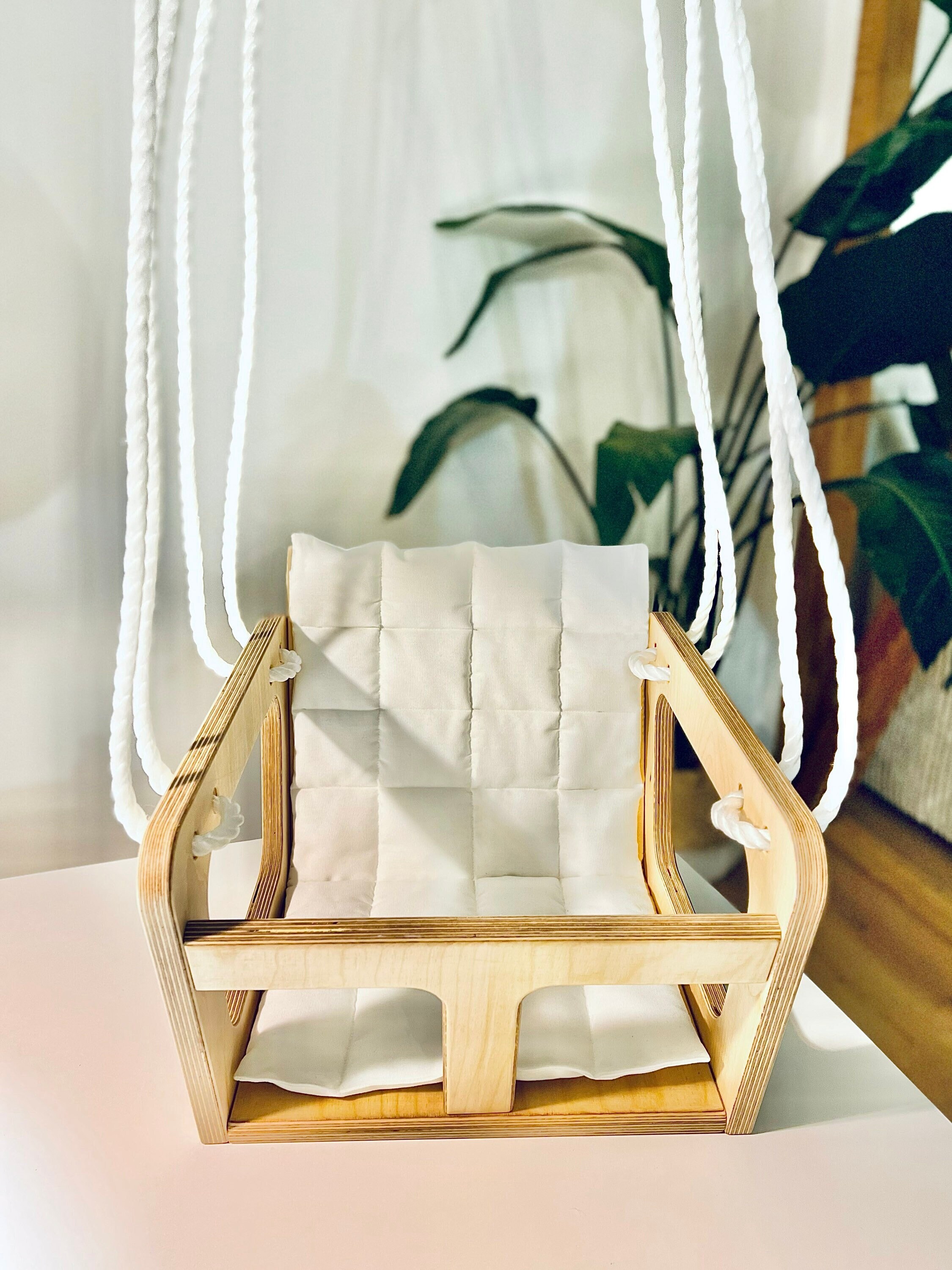 Wooden baby swing seat sale